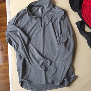 Nike Running gray quarter zip dri fit